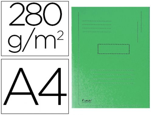 Classificador exacompta cartolina reciclada din a4 verde 280gr com 2 abas interior , Exacompta , 72602 , 3130634450135